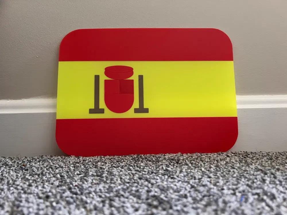 Flagge Spanien LED Lampe - Leuchtbox