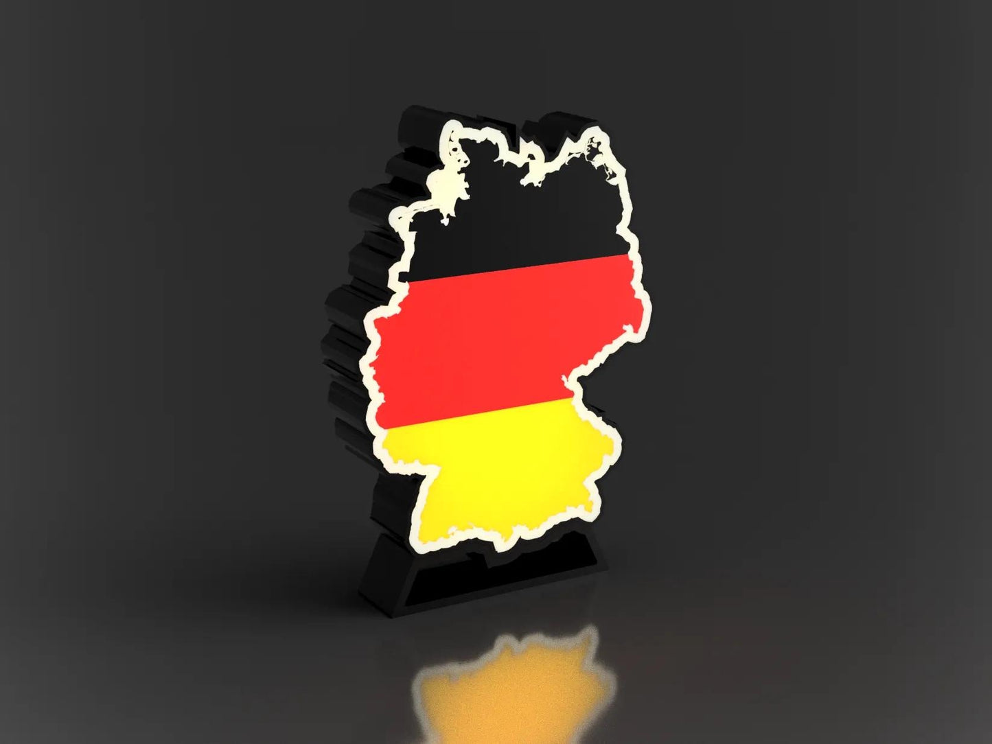 Flagge Deutschland Umriss LED Lampe - Leuchtbox
