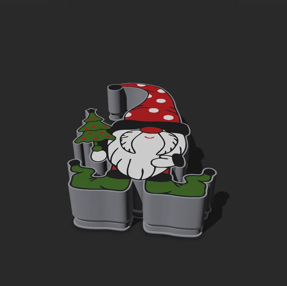 Weihnachten Gnome LED Lampe - Leuchtbox