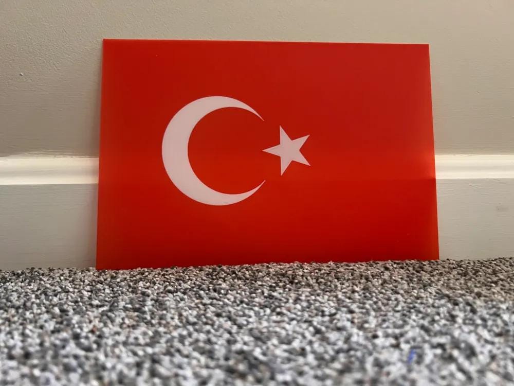Flagge Türkei LED Lampe - Leuchtbox