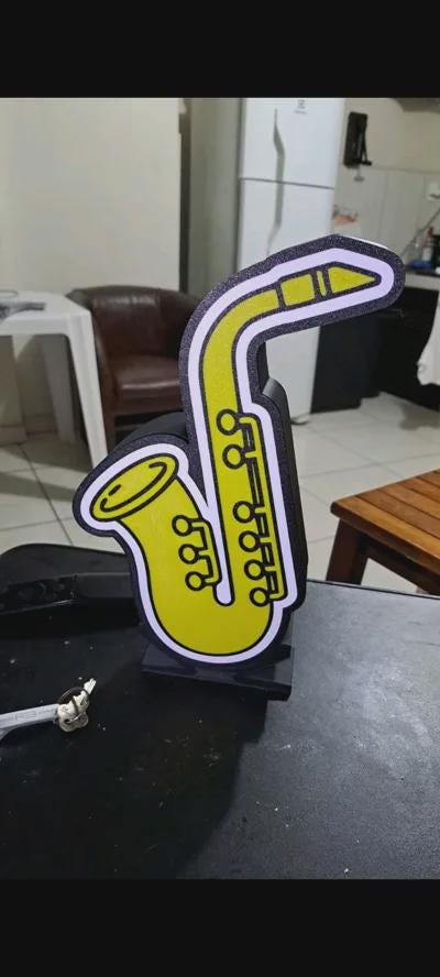 Musik Instrument Saxofon LED Lampe - Leuchtbox