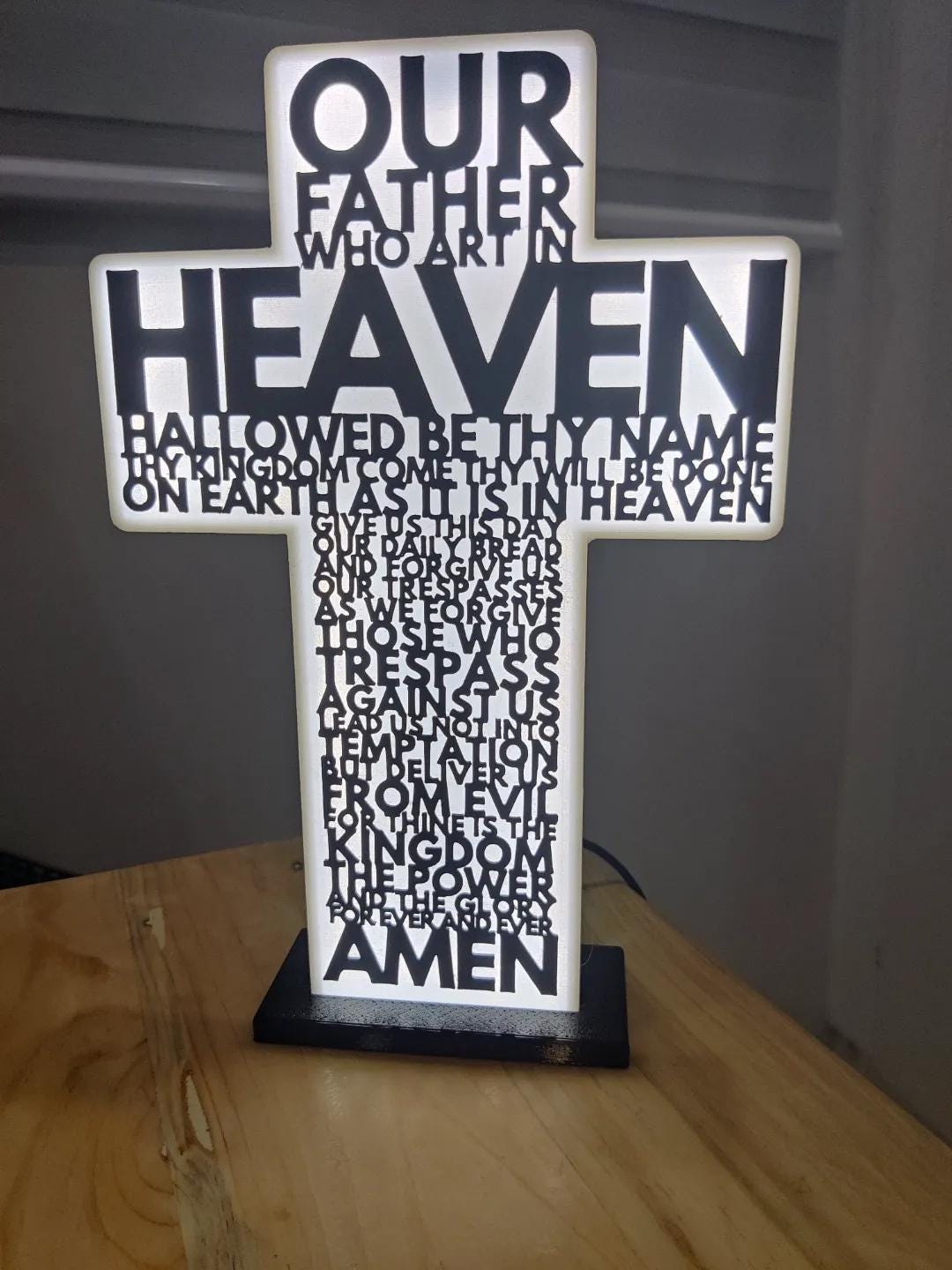 Glaube Jesus Kreuz LED Lampe - Leuchtbox