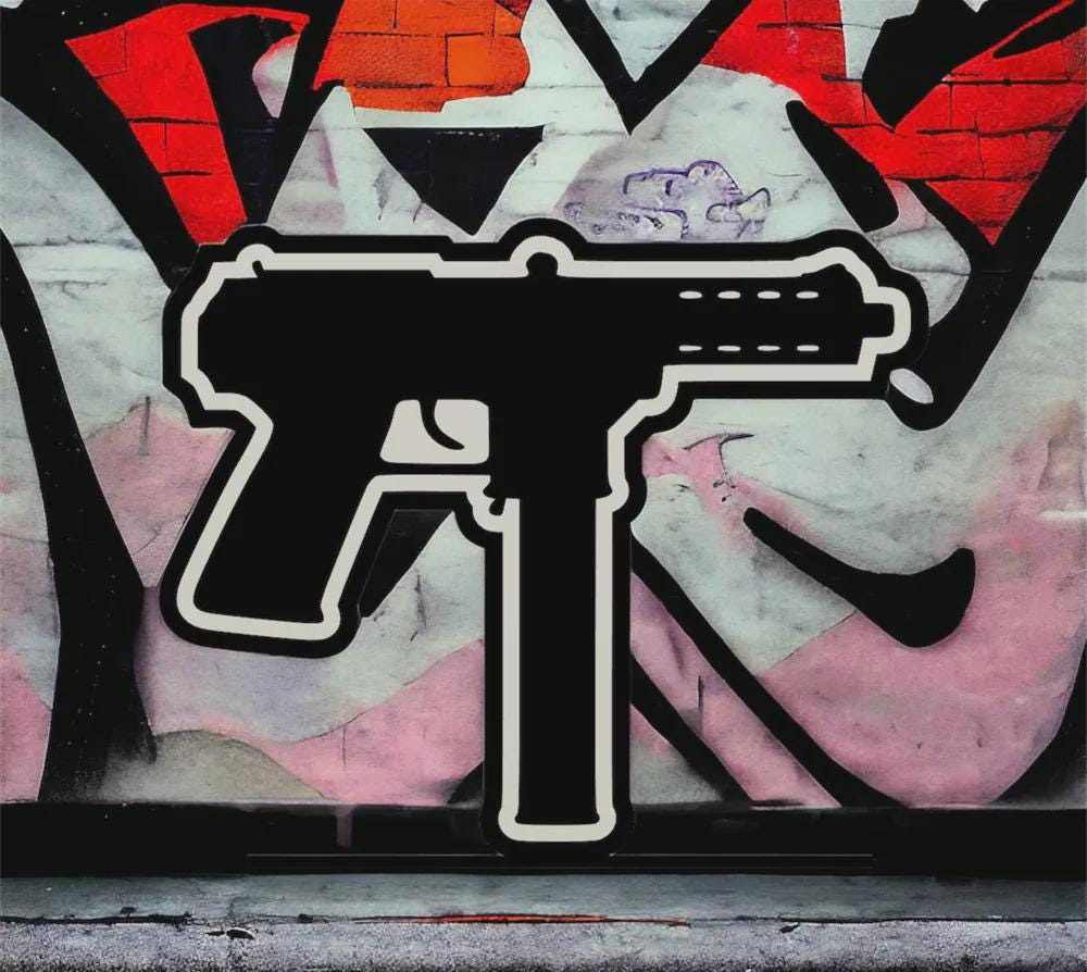 Waffe Air Soft Tec-9 LED Lampe - Leuchtbox