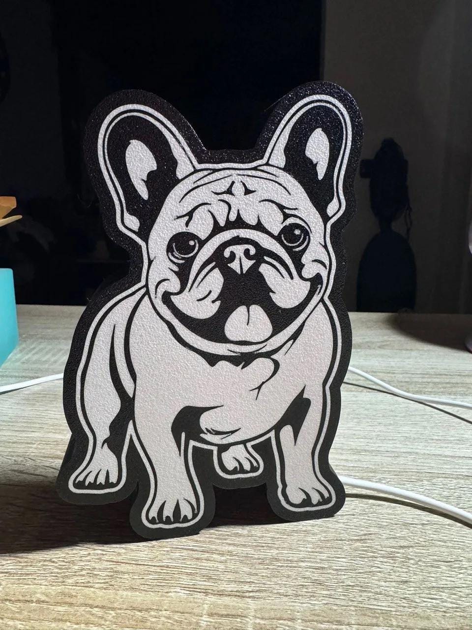 Tier Hund Französische Bulldogge LED Lampe - Leuchtbox