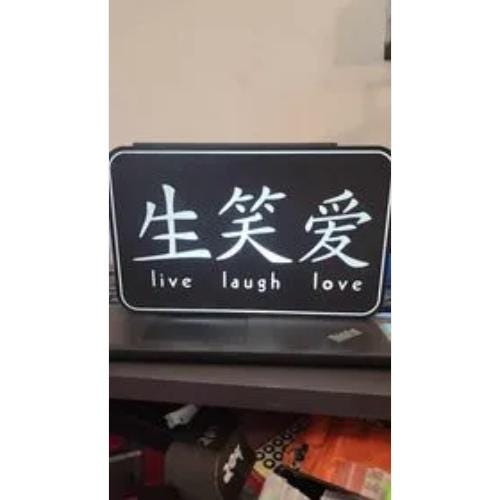Valentinstag Live Laugh Love LED Lampe - Leuchtbox