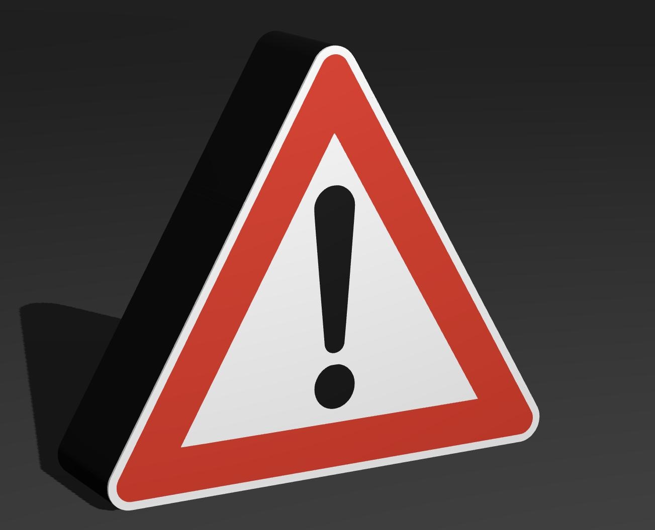 Gefahrstelle - Verkehrszeichen / Verkehrsschild / Warnzeichen Auto LED Lampe - Leuchtbox