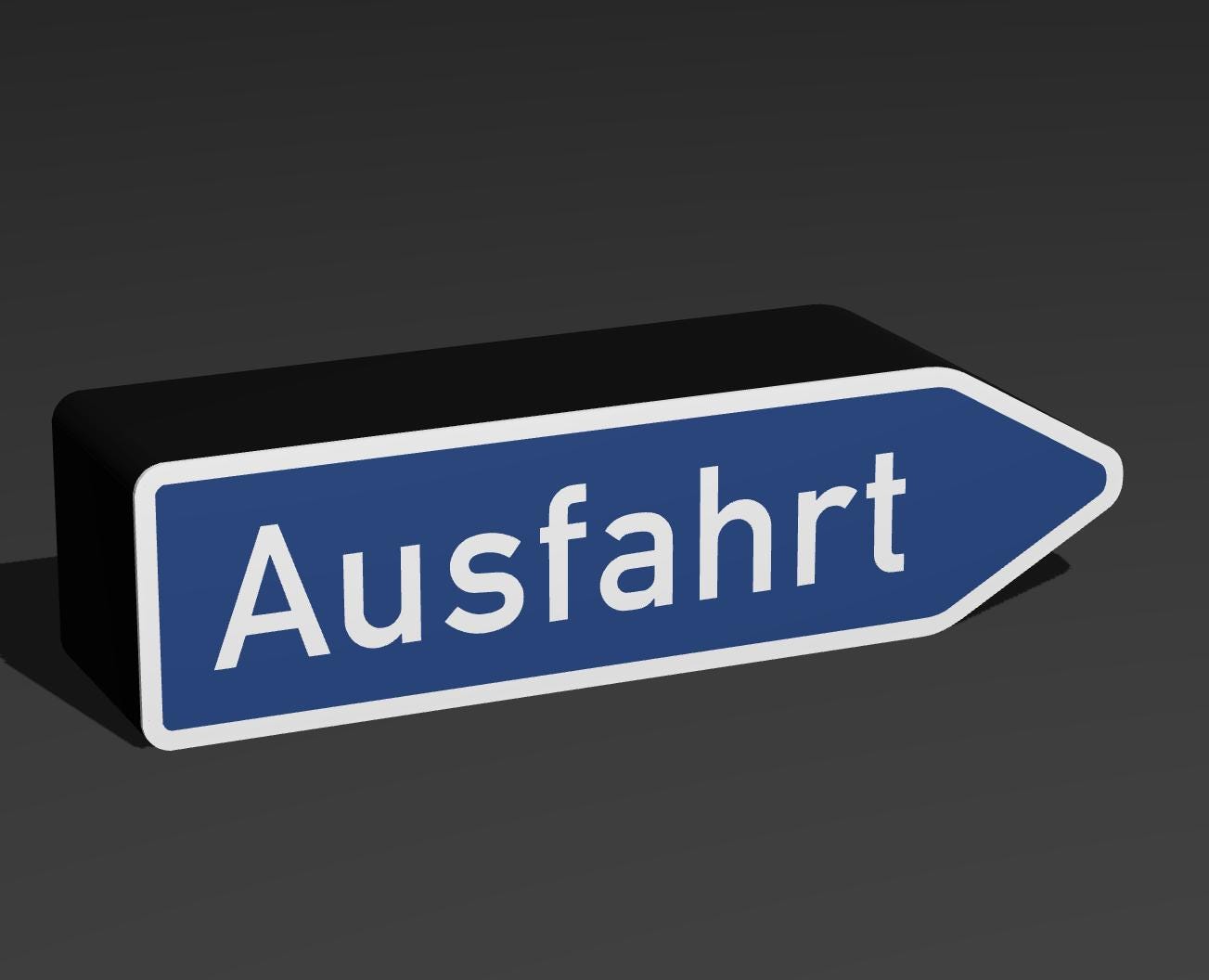 Ausfahrt - Verkehrszeichen / Verkehrsschild / Warnzeichen Auto LED Lampe - Leuchtbox