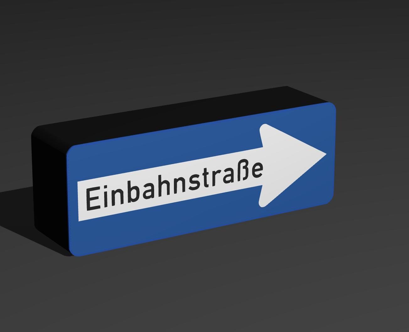 Einbahnstraße - Verkehrszeichen / Verkehrsschild / Warnzeichen Auto LED Lampe - Leuchtbox
