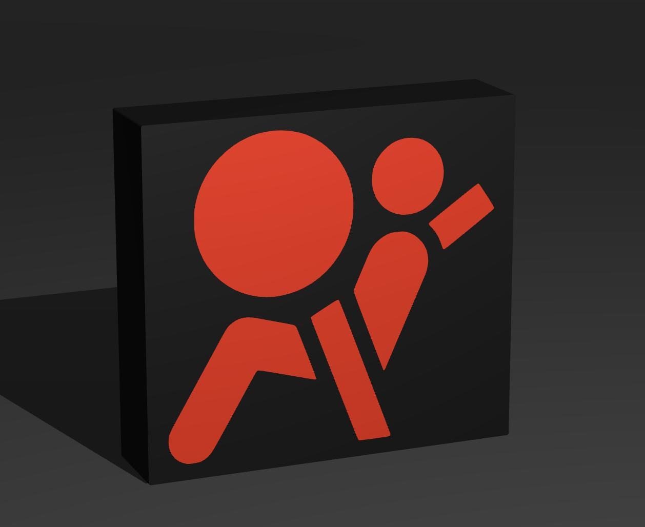 Warnleuchte Airbag Rot Auto LED Lampe - Leuchtbox