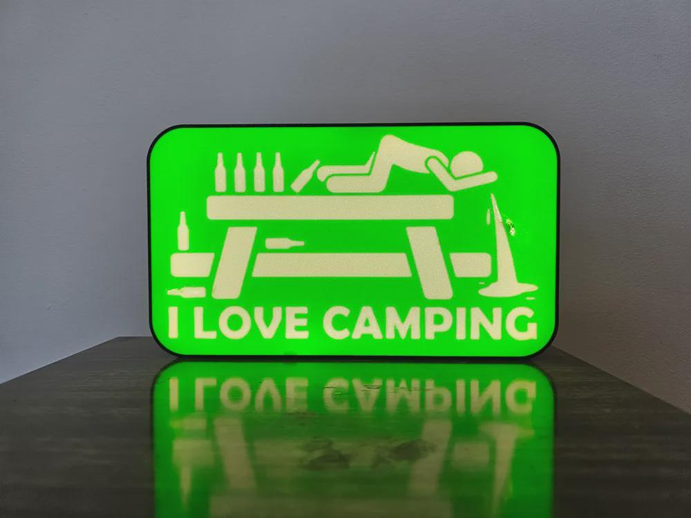 I Love Camping Lampe