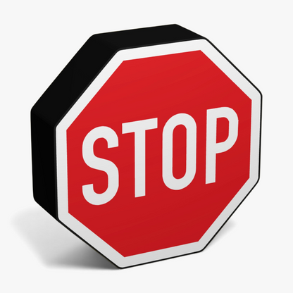 Stoppschild Verkehrsschild Lampe