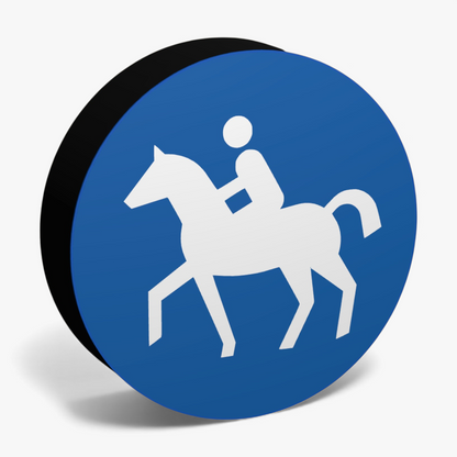 Reitweg Verkehrsschild Lampe