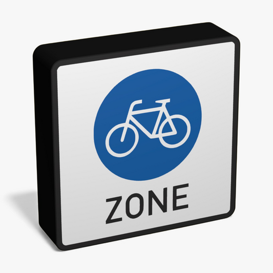 Fahrradzone Verkehrsschild Lampe