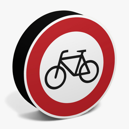 Verbot für Radverkehr Verkehrsschild Lampe