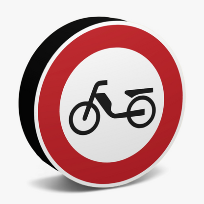 Verbot für Mofas Verkehrsschild Lampe