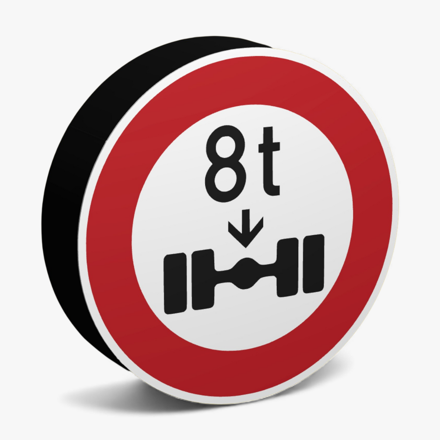 Verbot für 8t Achsenlast Verkehrsschild Lampe