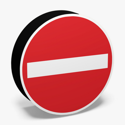 Verbot der Einfahrt / Einfahrt verboten Verkehrsschild Lampe