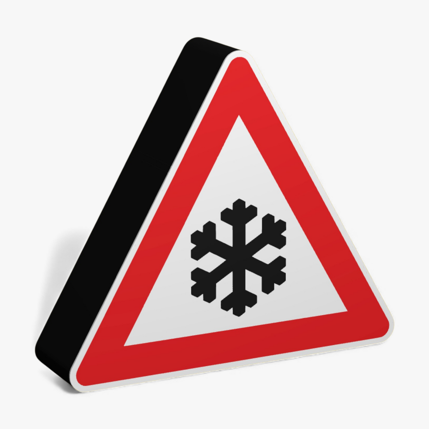 Schnee- oder Eisglätte Verkehrsschild Lampe