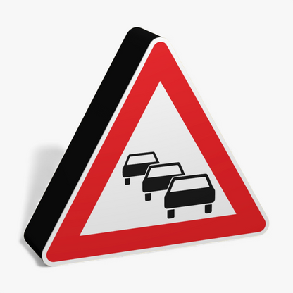 Stau Verkehrsschild Lampe