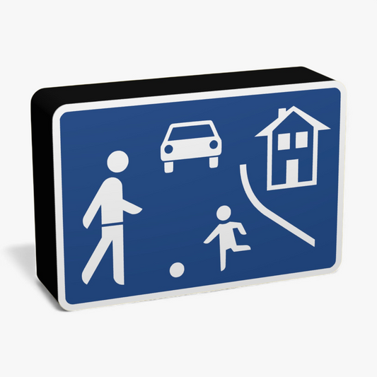 Spielstraße Verkehrsschild Lampe