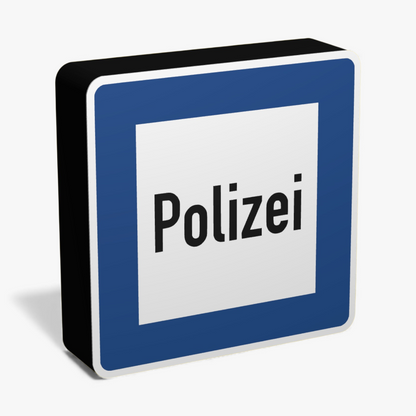 Polizei Verkehrsschild Lampe