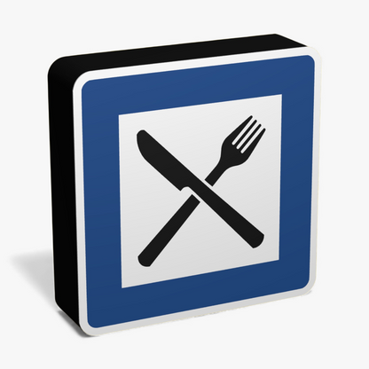 Autobahngasthaus Verkehrsschild Lampe