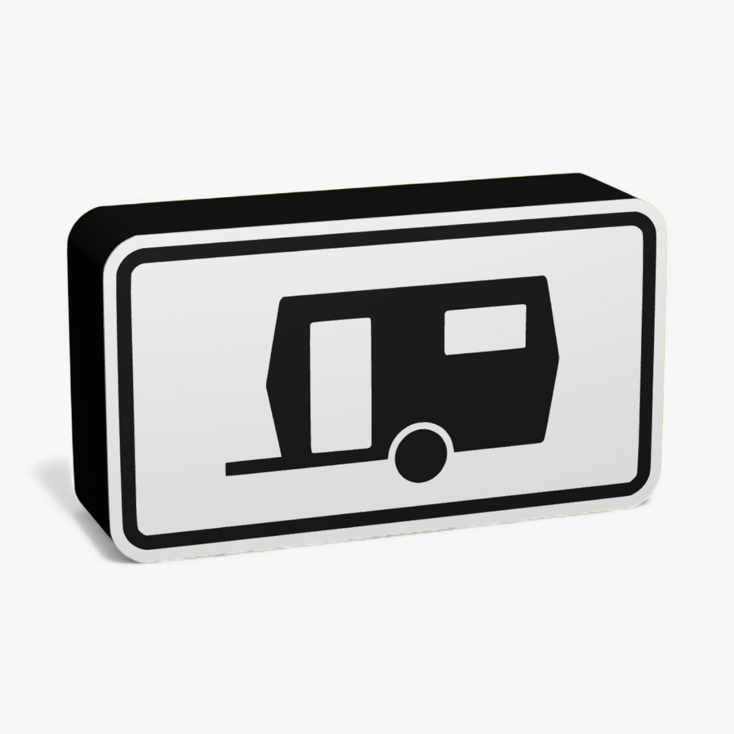 Wohnwagen Verkehrsschild Lampe