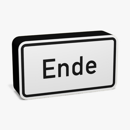 Ende Verkehrsschild Lampe