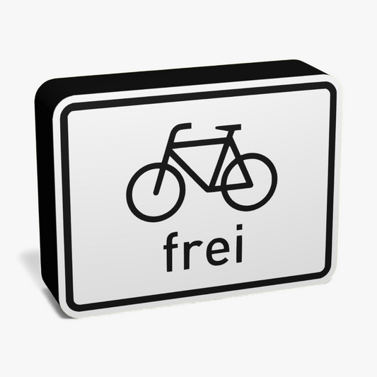 Radfahrer frei Verkehrsschild Lampe
