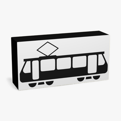 Straßenbahn Verkehrsschild Lampe