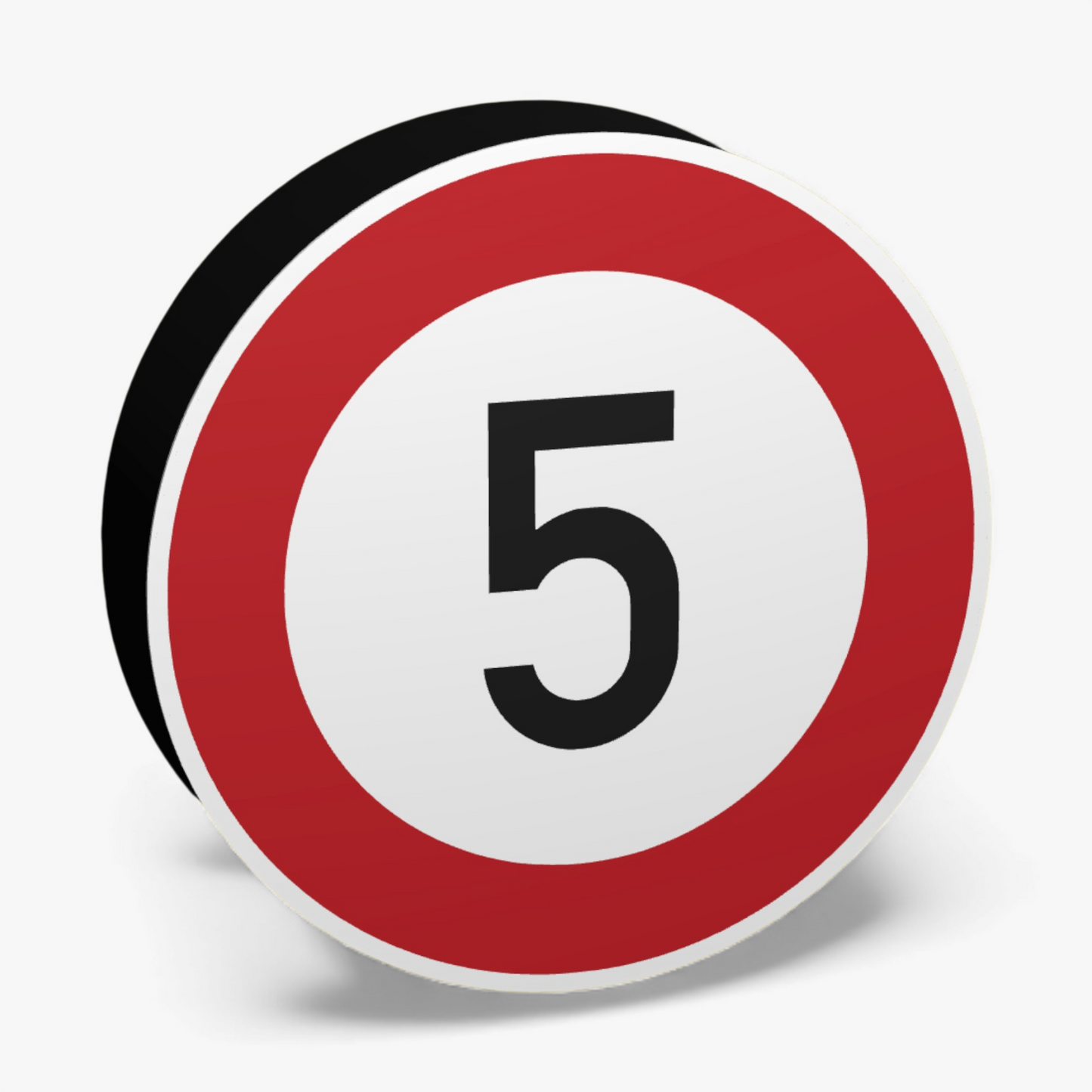 5 KMH Geschwindigkeitsbegrenzung Verkehrsschild Lampe