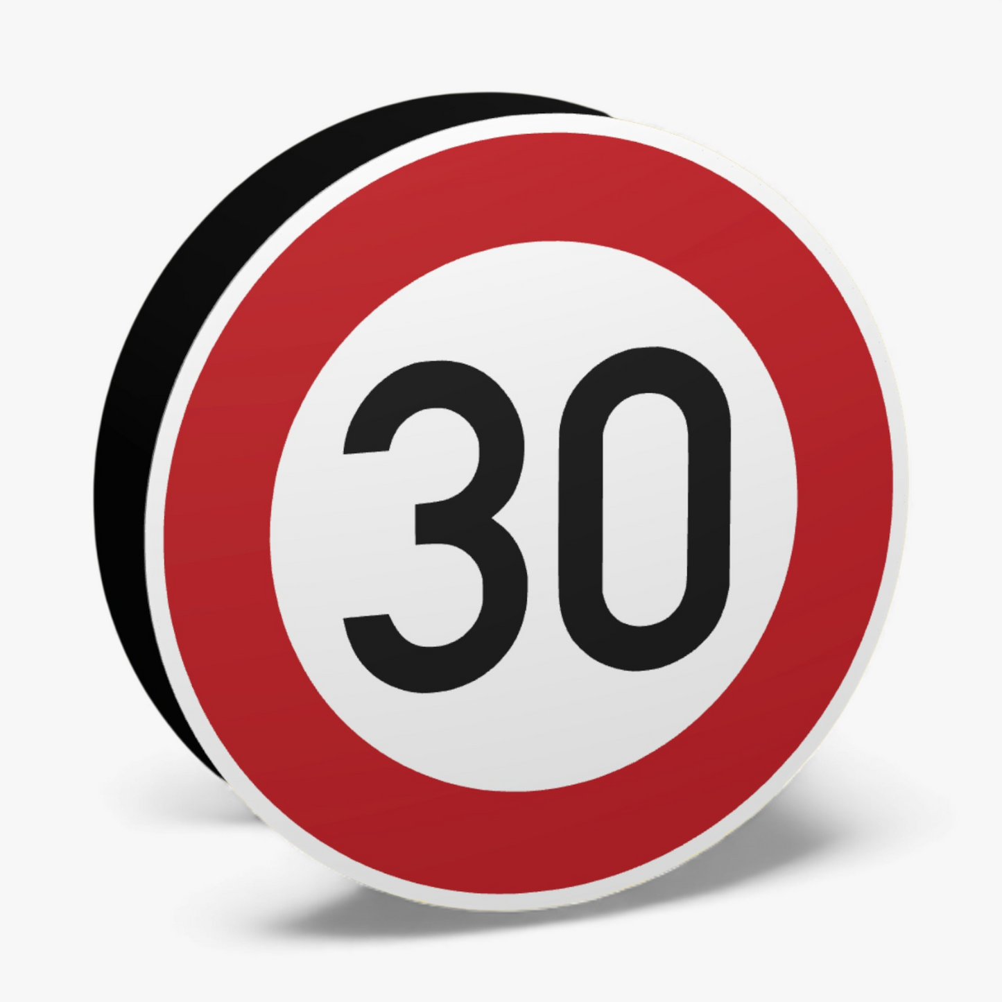 30 KMH Geschwindigkeitsbegrenzung Verkehrsschild Lampe