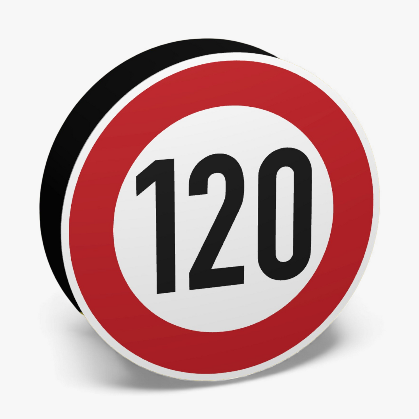 120 KMH Geschwindigkeitsbegrenzung Verkehrsschild Lampe