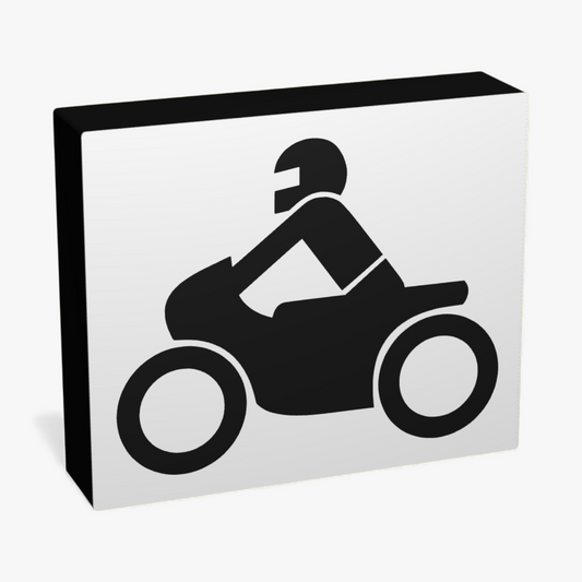 Sinnbild Motorrad Verkehrsschild Lampe