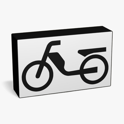 Sinnbild Mofa Verkehrsschild Lampe