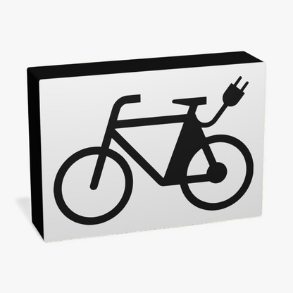Sinnbild E-Bike Verkehrsschild Lampe