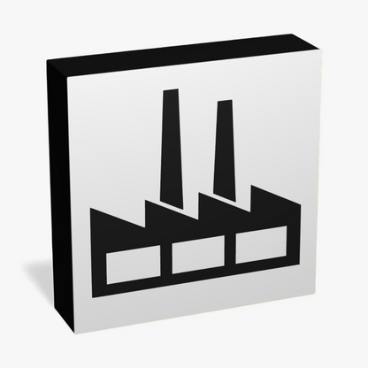 Industriegebiet Verkehrsschild Lampe