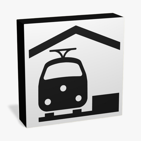 Bahnhof Verkehrsschild Lampe