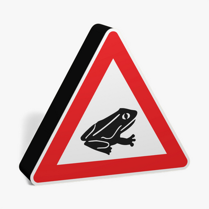 Amphibienwanderung Verkehrsschild Lampe