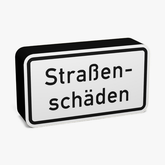 Straßenschäden Verkehrsschild Lampe
