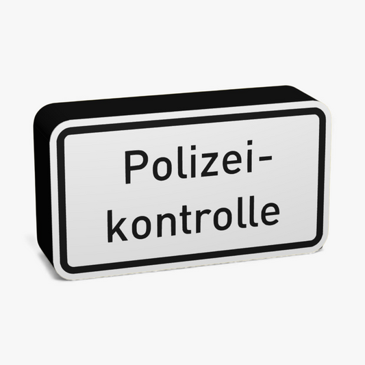Polizeikontrolle Verkehrsschild Lampe