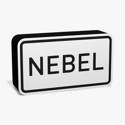 Nebel Verkehrsschild Lampe