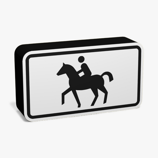 Reiter Verkehrsschild Lampe