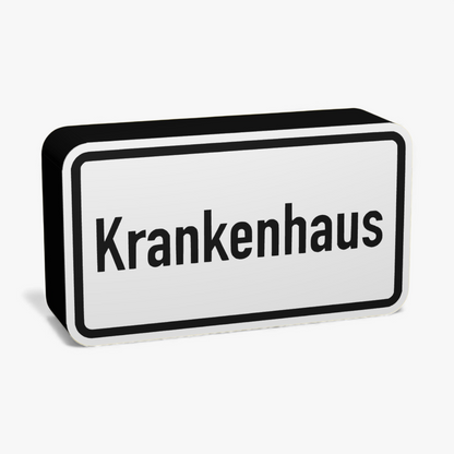 Krankenhaus Verkehrsschild Lampe