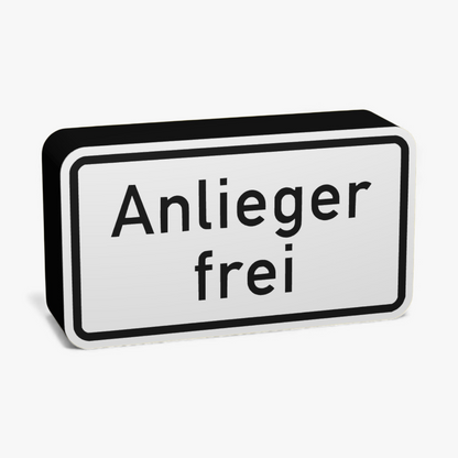 Anlieger frei Verkehrsschild Lampe