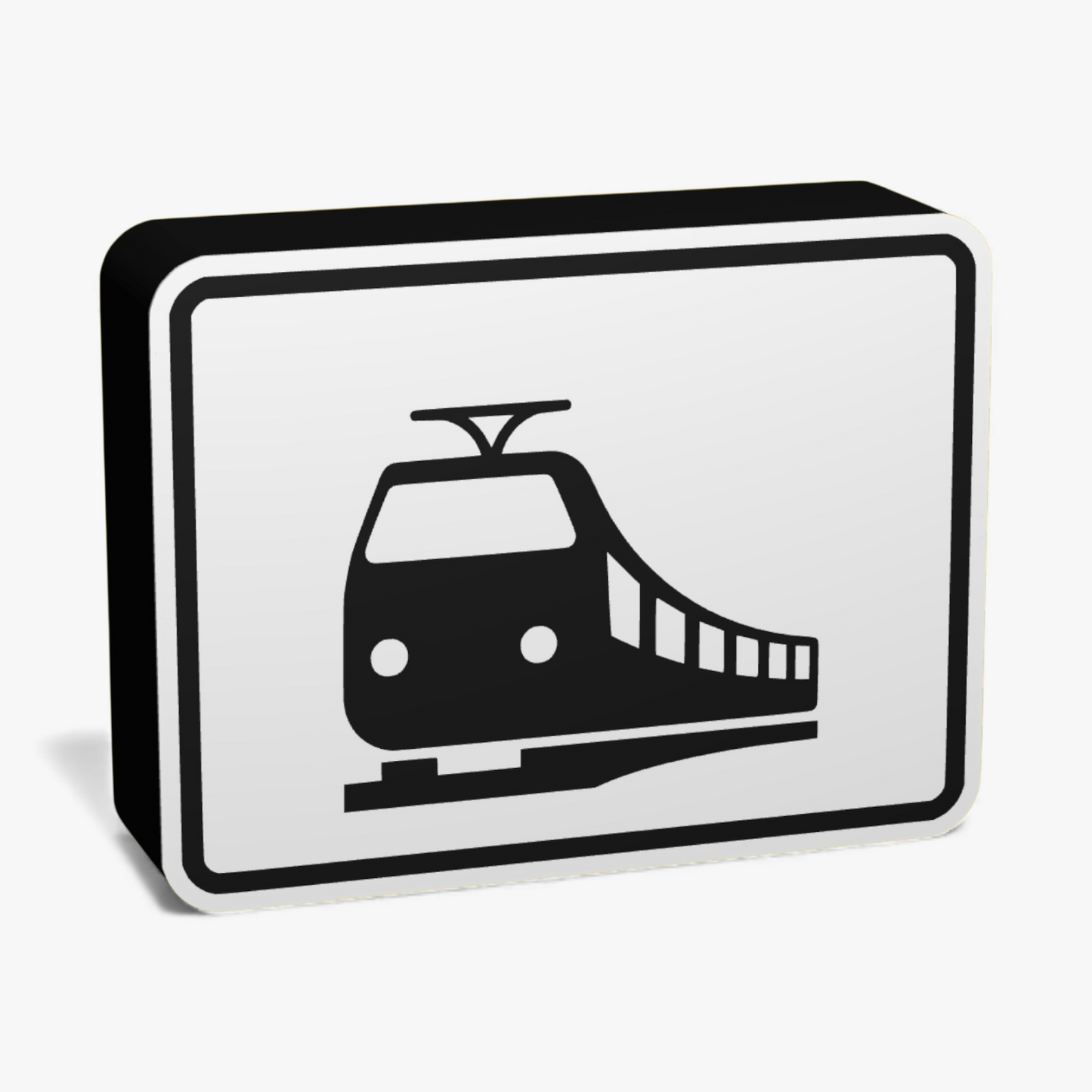 Schienenbahn Verkehrsschild Lampe