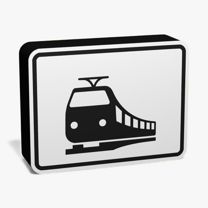 Schienenbahn Verkehrsschild Lampe