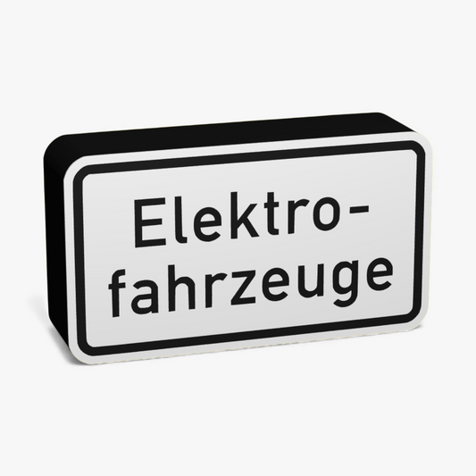 Elektrofahrzeuge Verkehrsschild Lampe