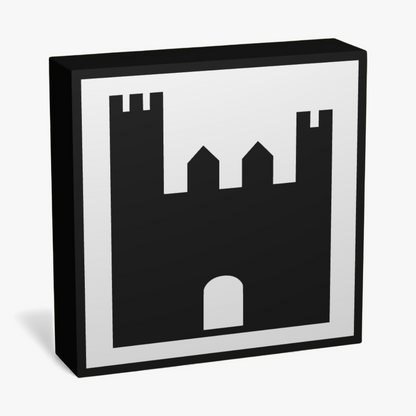 Burg Verkehrsschild Lampe