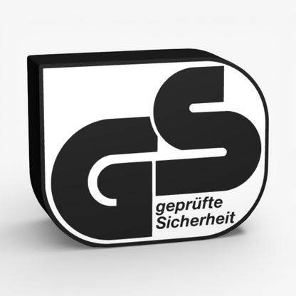 GS-Zeichen (geprüfte Sicherheit) Lampe